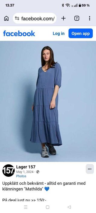 Rochie lunga neagra mas L