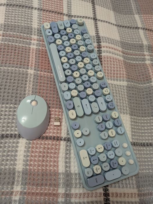 Tastatura si Mouse Serioux Set Albastru
