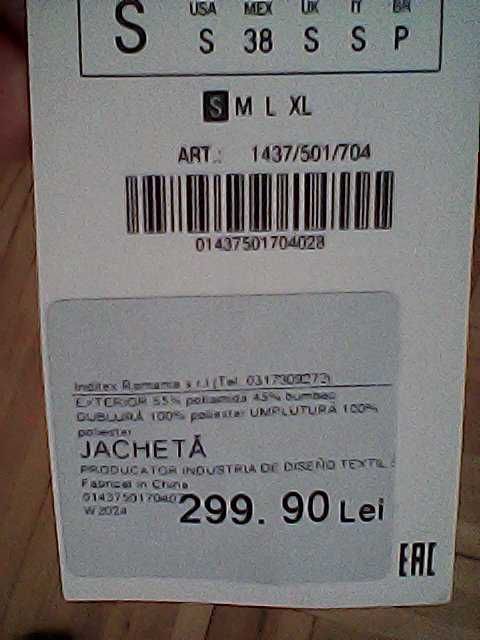 Geaca Zara primavara toamna