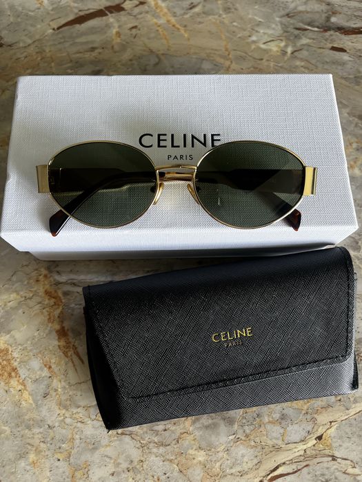 Ochelari de soare celine metal triomphe pentru femei golden
