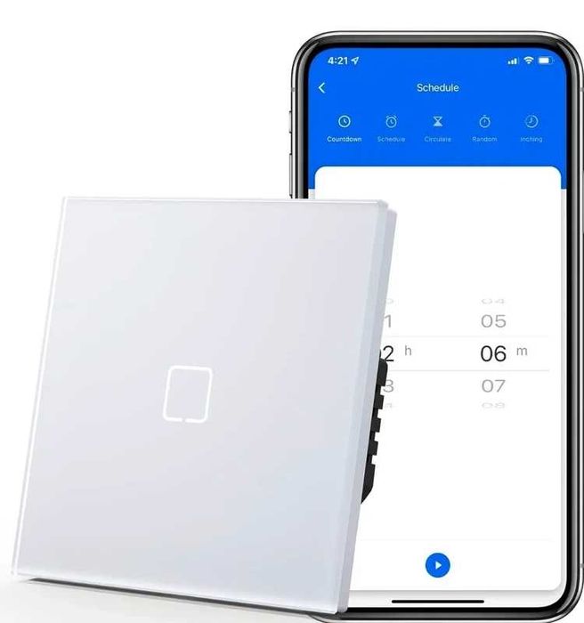 Set 2 Întrerupătoare Smart Wi-Fi (Alb Nou + Negru 3-Gang)