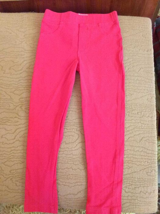 Детски червени ластични дънки