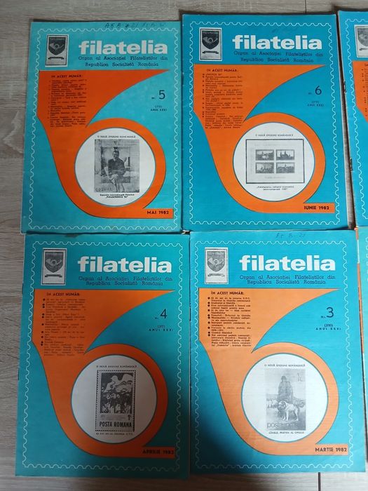 Filatelia colecție de 8 reviste rare