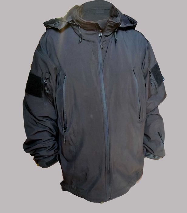 Куртка мужская с капюшоном, на флисовом подкладе, 54 размер рост 180см