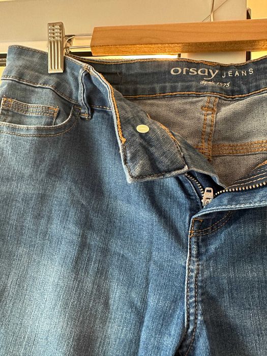 Pantaloni trei sferturi damă Orsay Jeans (Capri), denim albastru deschis prespălat – Mărimea [40]