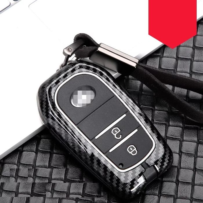 Карбон калъф за ключ Toyota Camry Corolla CHR RAV4 Prius Land Cruisеr
