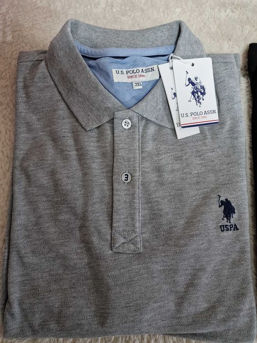 Tricou US Polo Assn | Barbati | 2XL | Regular | Negru si Gri