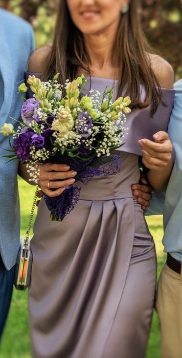 Rochie lilla tafta elastica Scarlet 38-40