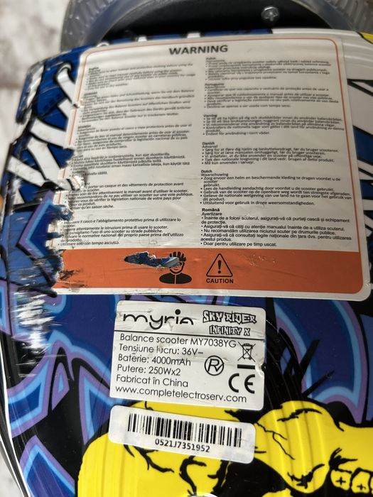 Hoverboard, balance scooter Myria, ca nou