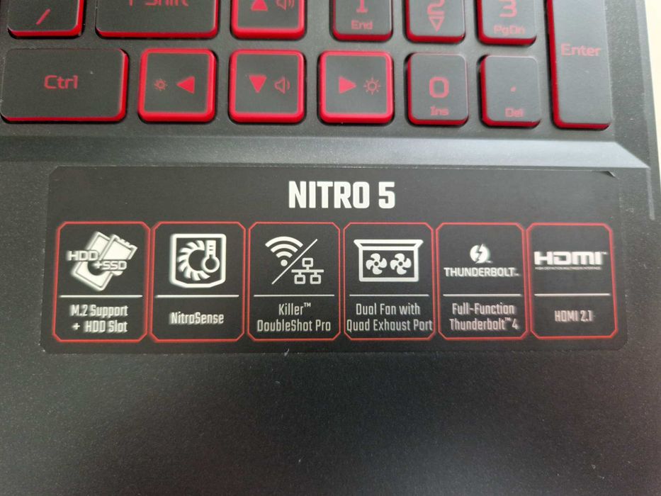 Acer Nitro 5 i7-12700H RTX 3050 16GB RAM 1TB SSD 144Hz Гейминг лаптоп