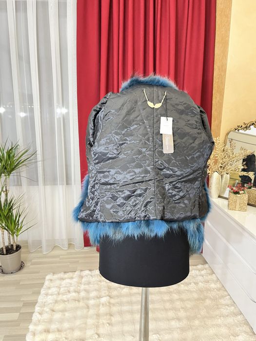 Haina noua scurta din blana naturala de vulpe xs