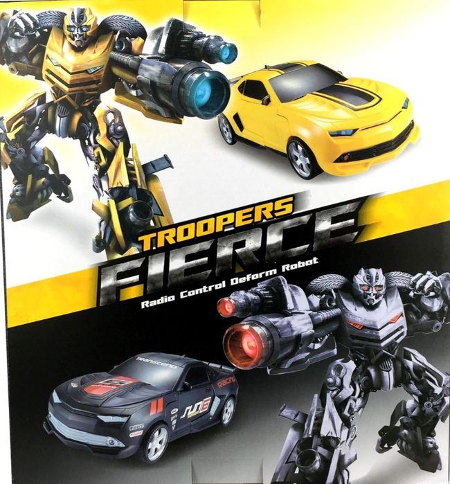 Трансформърс кола робот с дистанционно и акумулаторна батерия