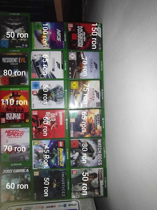 Jocuri Xbox one de vânzare prețurile sunt afișate pe poză