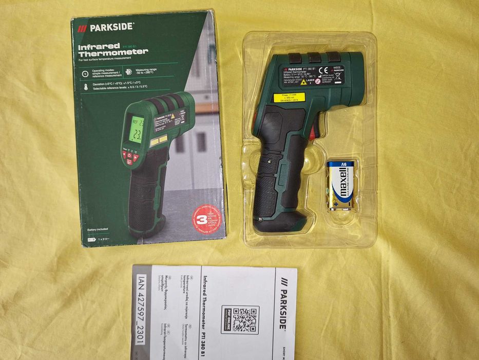 Termometru pistol digital cu infraroșu cu laser