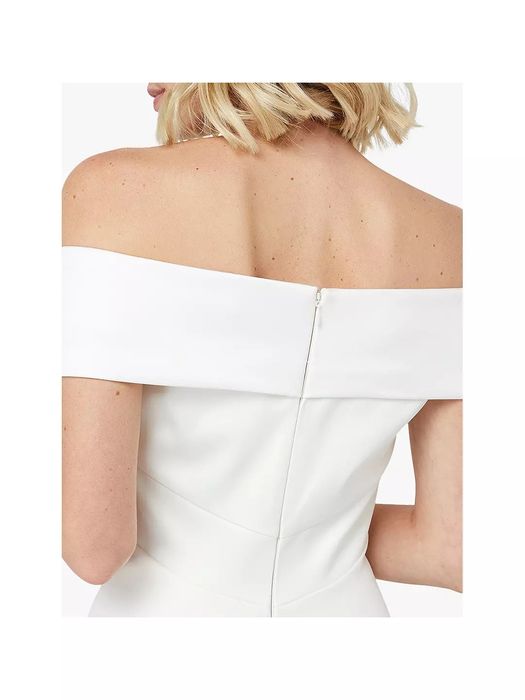 Rochie de mireasa satin 36 ivory, cu trena lunga