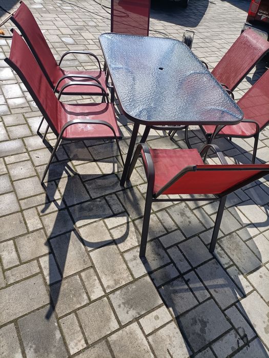 Masă terasă cu 6 scaune