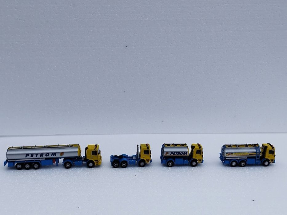 Set camioane Petrom scara HO macheta 1 87 trenulet diorama