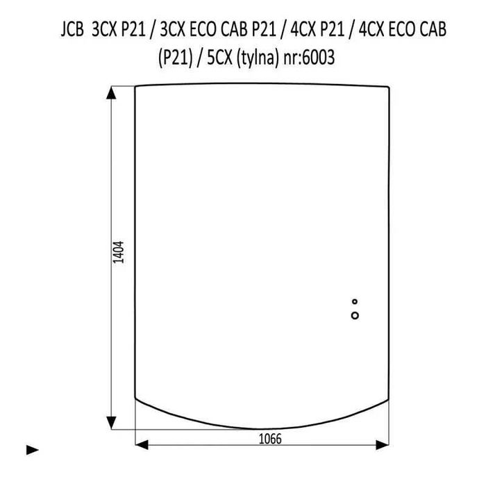 Стекло боковое JCB 3CX
