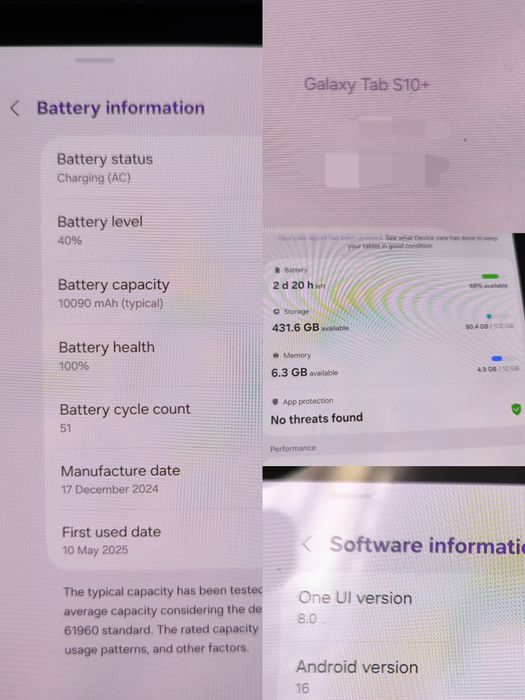 Samsung tab s10+ 512gb platinum silver