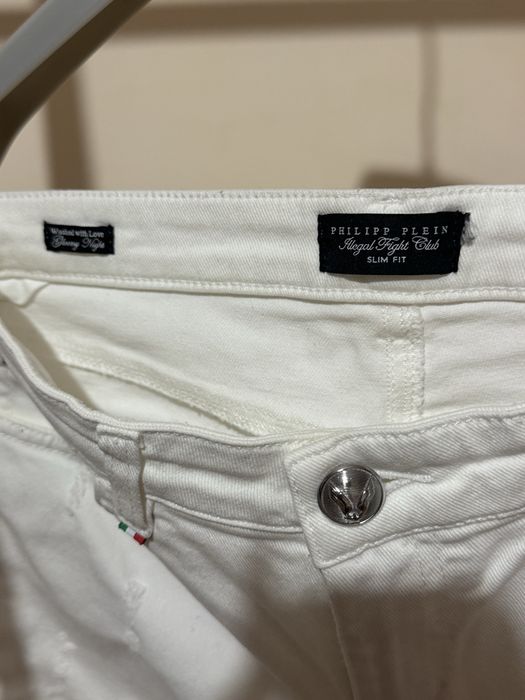 Philipp Plein бели дънки S/M размер