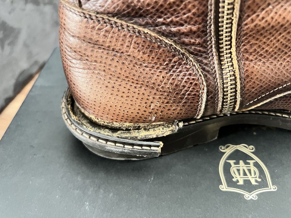 Мъжки зимни боти Massimo Dutti - естествена кожа, размер 44, кафяв