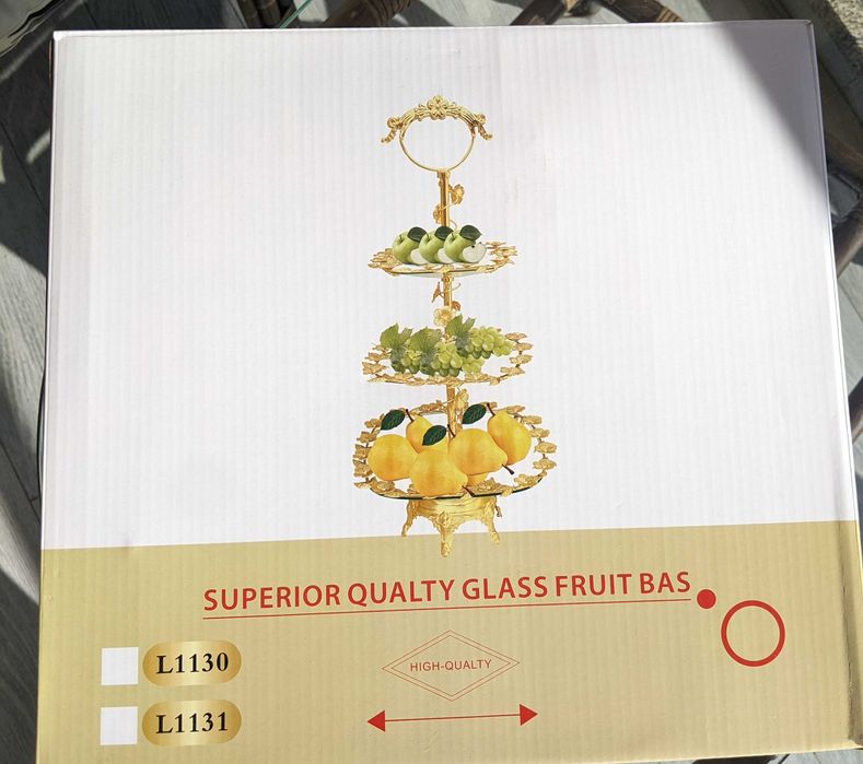 Фруктовница, стекло высшего качества . Новые