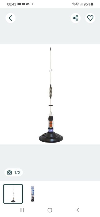 Stație auto PNI Escort HP 8001 L emisie recepție cu antena Midland 70cm și talpa magnetica