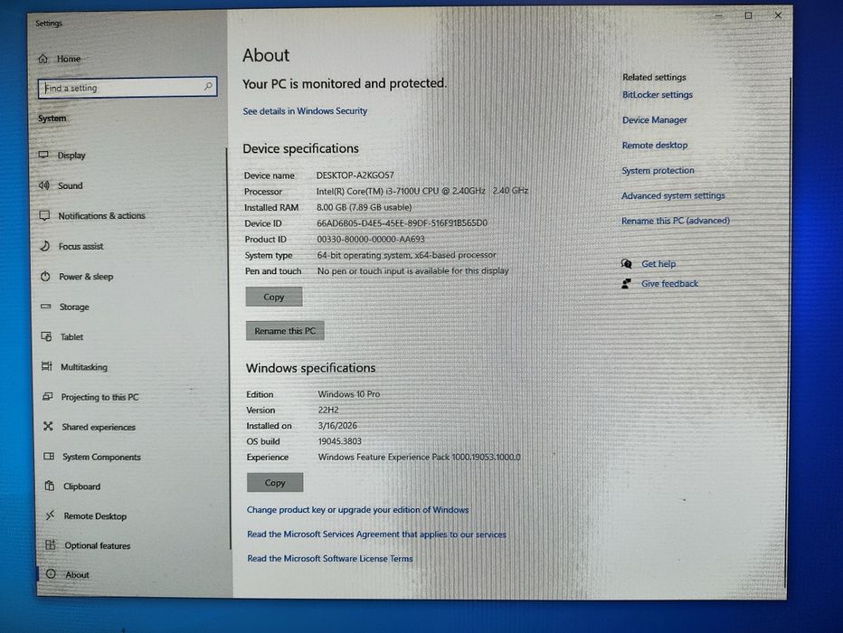 Intel NUC Fanless i3-7100u