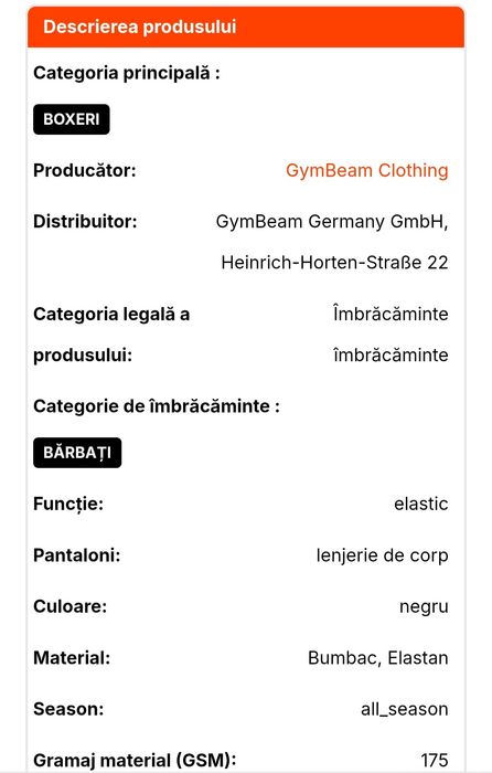 Boxeri pentru bărbați Essentials 3Pack Black - GymBeam