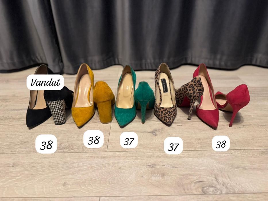 Vand Pantofi cu toc 10 cm, marime 37 si 38