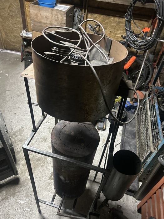 Soba pe ulei ars cu recuperator de caldura