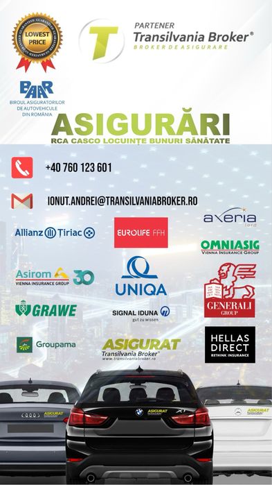 Asigurari in RATE asigurare RCA / CASCO