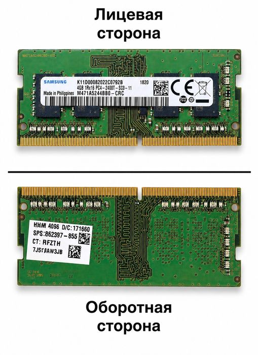 Оперативная память DDR4 SO-DIMM 4  гб