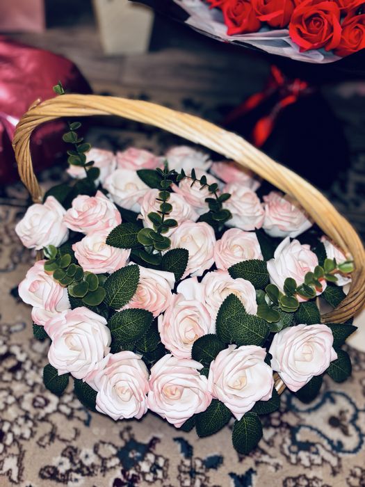 Дайын мыльные розы букеттер бар