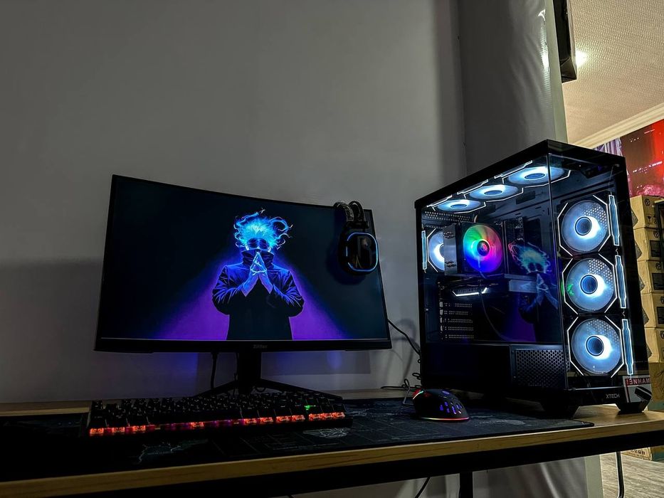 YANGI! 14-AVLOD CORE I5-14400F AQVARIUM CASE to'liq to'plam komputer s