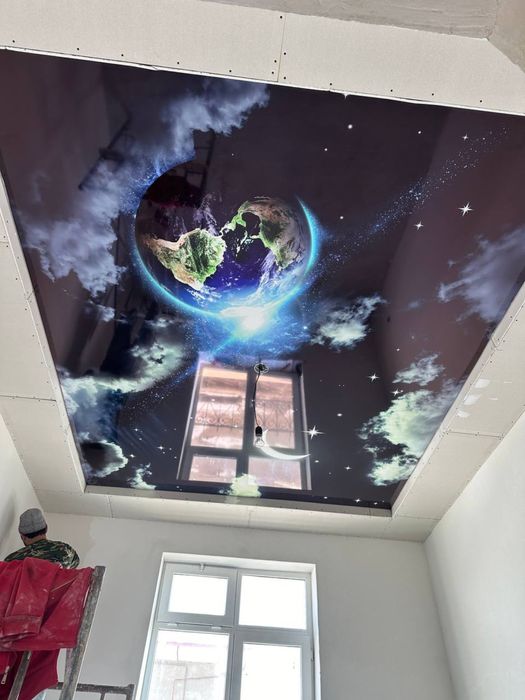 Натяжные потолки. Natyajnoy potolok. Натяжной потолок