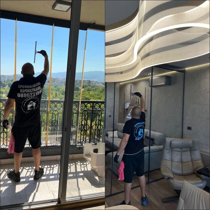 Измиване на прозорци и витрини
