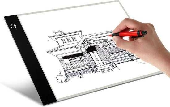 Графичен таблет/подложка за чертане, рисуване безрамкова A4  LED