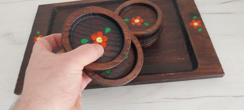 Дървени подложки эа чаши