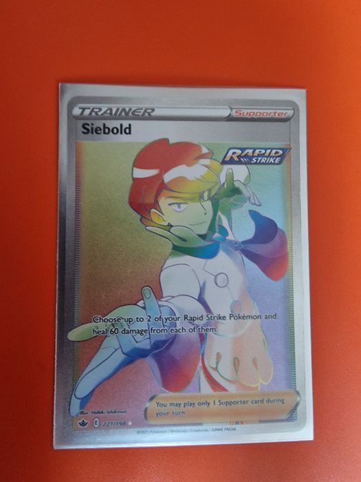 Card Pokemon Siebold 221/198 autentic- Crown Zenith