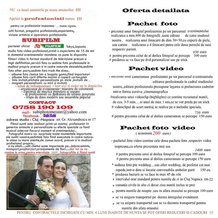 Servicii Foto video !