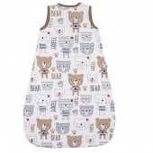 Спален чувал с двупосочен цип "Меченца" в бяло 1.5T