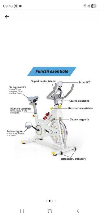 Bicicleta spinning ca nouă