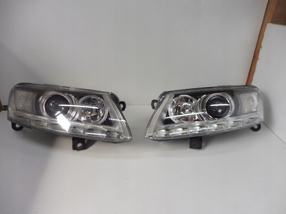 Audi A6 4F C6 facelift far stanga bi xenon far dreapta bixenon led