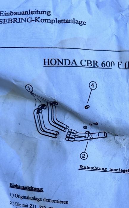 Galerii evacuare Sebring inox Honda cbr f2 f3 f4