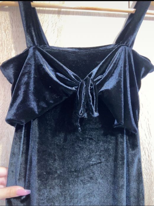 Rochie lunga de seara din catifea