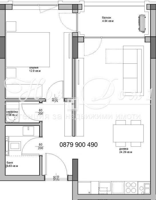 Продава се Двустаен апартамент в Варна, Аспарухово - 70 кв.м за 1515 €/кв.м - Снимка #2