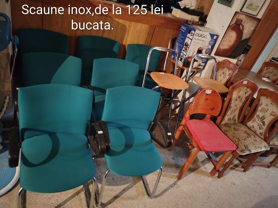 Scaune bar și scaune lemn masiv