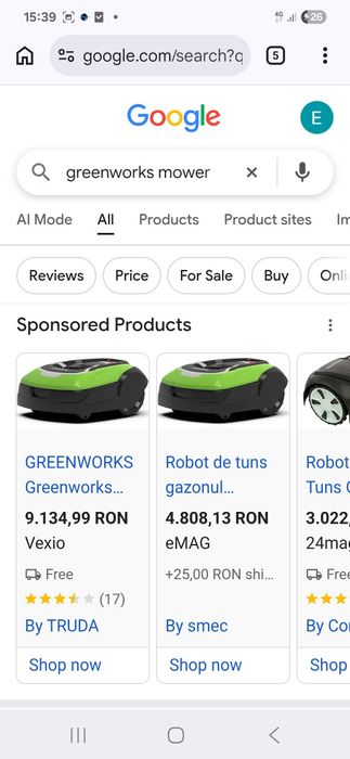 Robot de tuns iarba Greenworks Optimow