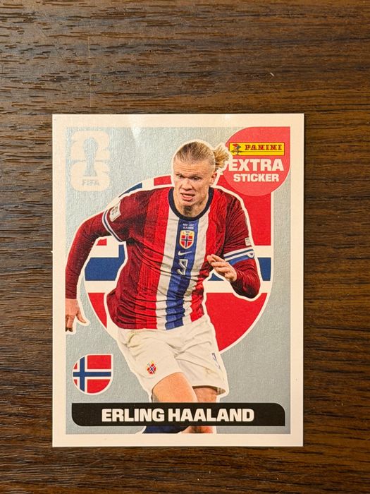 Sticker Erling Haaland Extra Sticker Silver WorldCup Panini